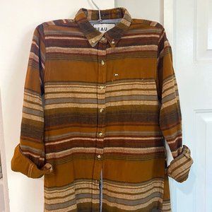 PEAU DE LOUP - Blanket Stripe Flannel Shirt